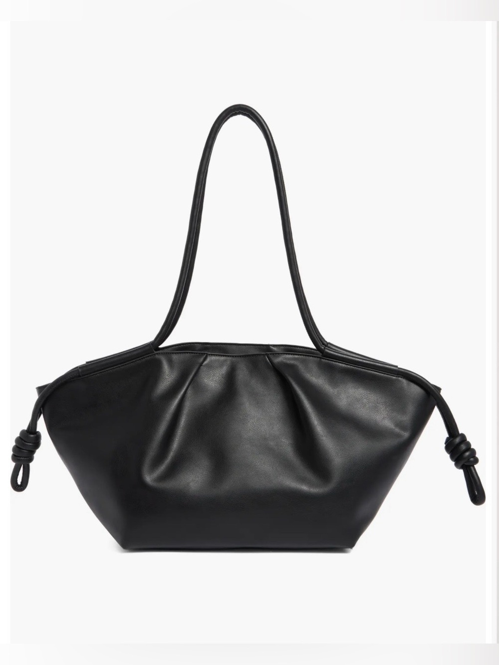 BCBGeneration Black Knotted Strap Tote NWT